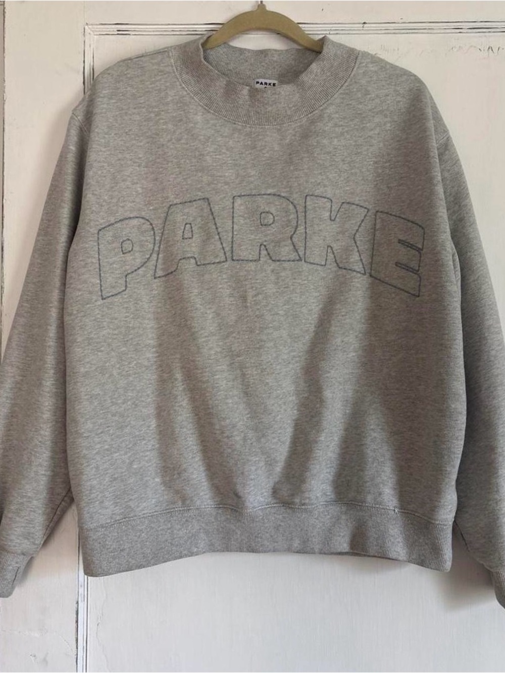 Parke x Target Grey Logo Mockneck Sweater